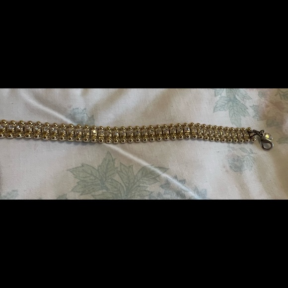 RW&CO Gold and Silver Rhinestone Choker - Picture 14 of 16